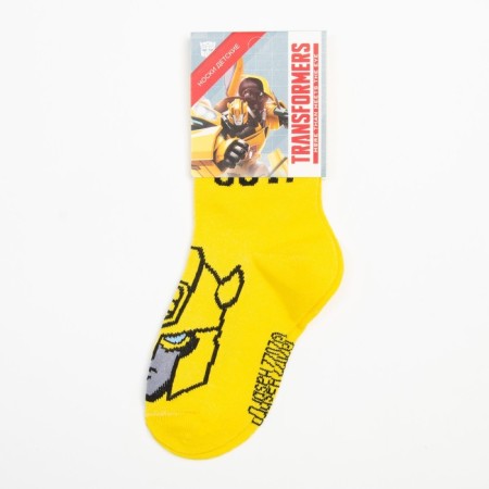 Socks for the boy Bumblebee, Transformers, 14-16 cm, yellow color-4