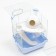 The cage for rodents is equipped, 23 x 19 x 28 cm, blue
