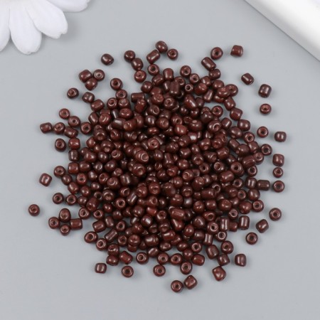 Glass beads 6/0 "ash-brown" bright 450 gr-1