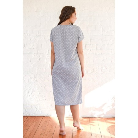Night shirt female, gray color, size 52-2