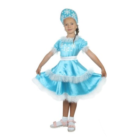 The carnival costume "Snow Maiden Snow", Atlas, p. 28, growth 98-104 cm