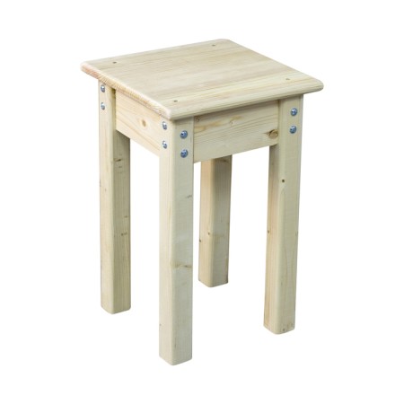 Wooden stool, 300 × 300 × 450 mm, a massif pine, without coating