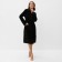 Women's bathrobe kaftan "velvet" size 48, black