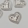 Decor metal for creativity "heart - I ♥ you" 2.5x2.3 cm