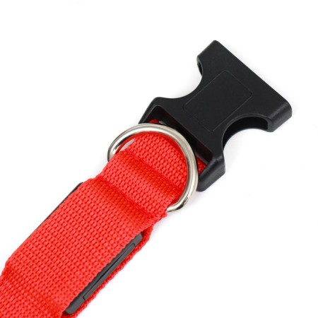 Collar with backlight double strip size XL, Osh 52-60 x 2.5 cm, 3 glow modes Red 97722-9