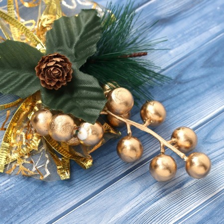 Christmas tree decoration "New Year's Style" Bant Transparent, 16x12 cm, gold-2