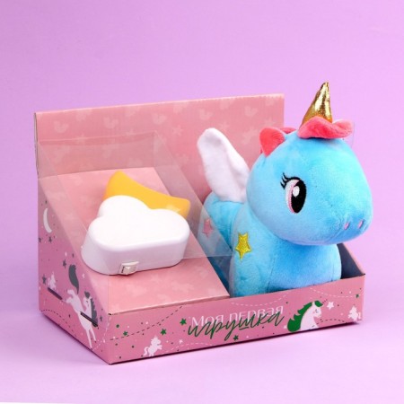 Children's nightlight with a soft toy "Unicorn", mix-7