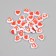 Beads for creativity Plastic "Drawn Heart" white-red set 30 pcs 0.8x0.4 cm