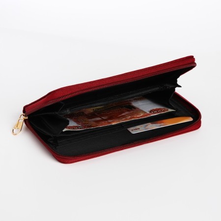 Women's wallet with lightning, burgundy color-3