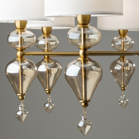 Freya FR5369CL-08BS RAise, 710x265x830 mm ceiling lamp, E14, 8x40W, brass color-6
