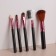 A set of makeup brushes, 5 objects, black/raspberry color