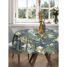 The tablecloth “Tropical motive”, round, Saten, D = 150 cm