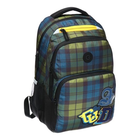 Youth backpack 45 x 32 x 23 cm, Grizzly, ergonomic back, green/blue-1