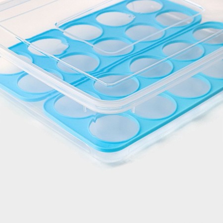 Egg storage container, 20 cells, 27.5 × 22 × 7 cm, color mix-6