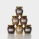A set of glass cans with a golden lid and label, TO-82, 0.55 l, 6 pcs