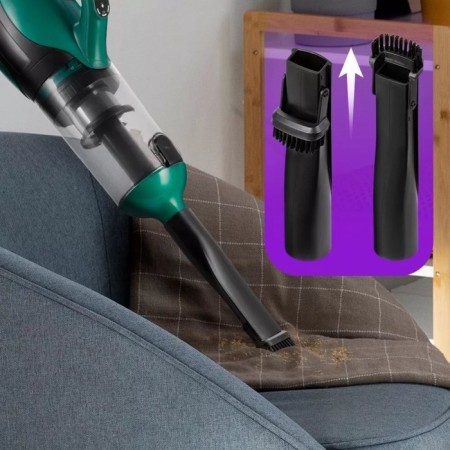 Vacuum cleaner KitFort KT-5250, vertical, 120 watts, 0.5 l, green-black-5