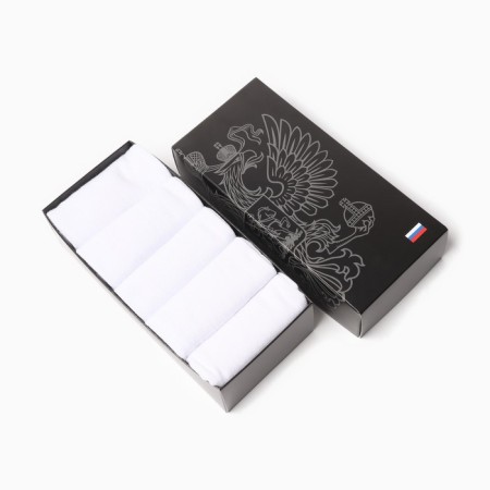 A set of men's socks KAFTAN 5 pairs, size 41-44 (27-29 cm), white