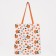 The shoper bag is bilateral, without fastening, external pocket, orange color