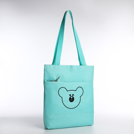 School set. A backpack with a zipper, a chover, bag, a pencil case, a bag for coins, the color is turquoise-8