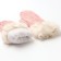 Female mittens, pink color, size 25