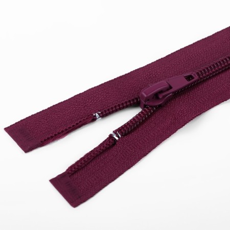 Lightning "Spiral", No. 5, detachable, automatic lock, 60 cm, cherry color-1