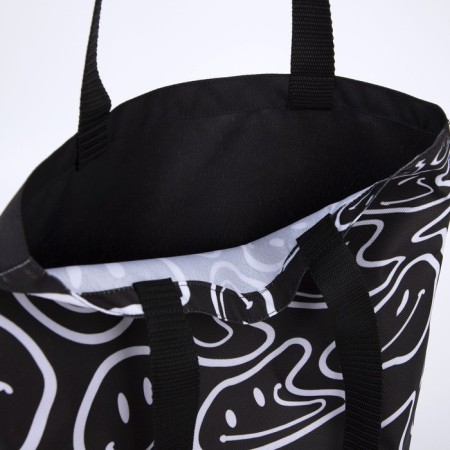 A shop bag on a rave without a zipper, without lining, black color-8