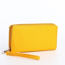 Women's wallet with lightning, yellow color