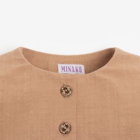 Kit for girls (tunic, shorts) minku beige color, height 80-86 cm-6