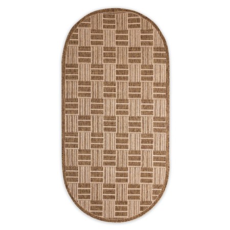 Eco carpet, oval, 80x120 cm, polypropylene 100%, jute