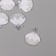 Decor for creativity metal, rhinestones "shell" silver 2.1x1.8x0.3 cm