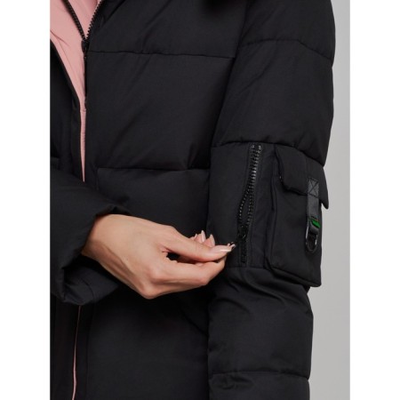 Winter jacket female, size 50, black color-9