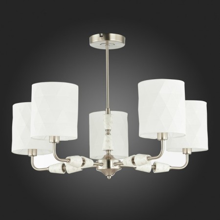 Ceiling EVOLUCE lamp. Sle107802-05. Mili. 5x40 watts, E14, 70x70x48 cm, Nickel color-4
