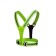 Signal vest, reflecting with adjustable size, light green, LED signal, 4 modes