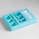 Box for 9 sweets with a shell, blue, 13.7 x 13.7 x 3.5 cm