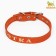 Collar leather single-layer, embossed "beauty", 48 x 2 cm, Osh 32-43 cm, mix of flowers
