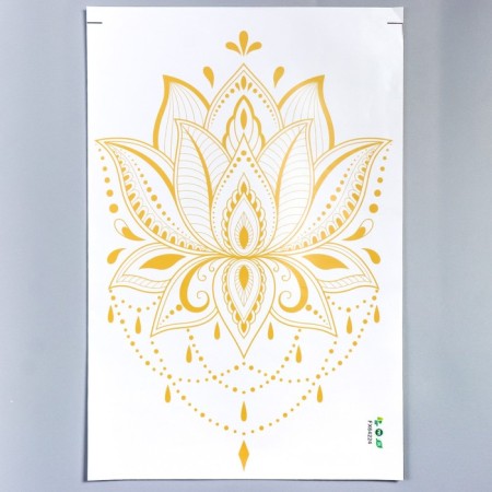 Stick plastic interior gold "Lotus flower" 40x60 cm-1