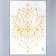 Stick plastic interior gold "Lotus flower" 40x60 cm