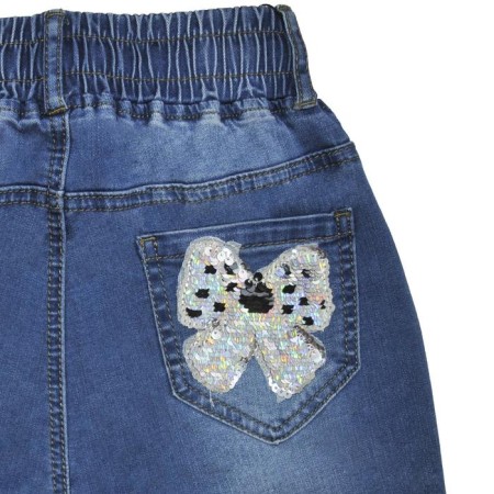 Jeans for girls, height 110 cm, blue color-3
