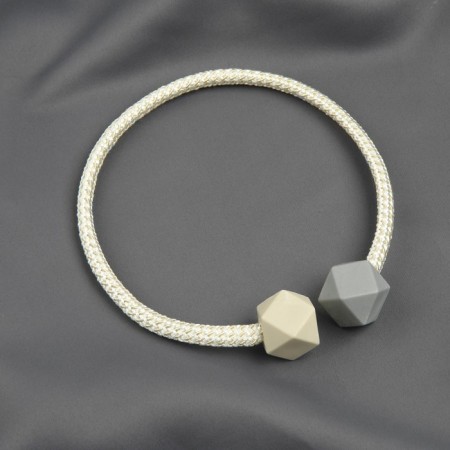 Picked up for curtains "pebbles", d = 3 × 46 cm, the color of ash-beige/gray-1