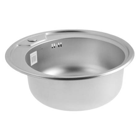 Kitchen sink Mixline 532306, mortise, thickness 0.8 mm, 49x49x18 cm, vol. 3 1/2 ", with Siphon-1