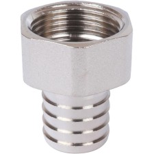 Штуцер STOUT SFT-0066-000125, 1" x 25 мм, внутренняя резьба, никелированная латунь
