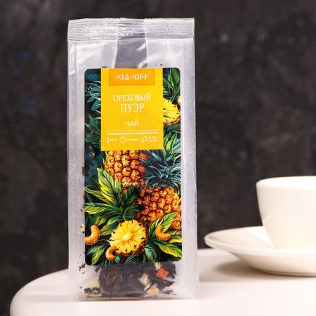 Flavored tea "walnut puer", 50 g