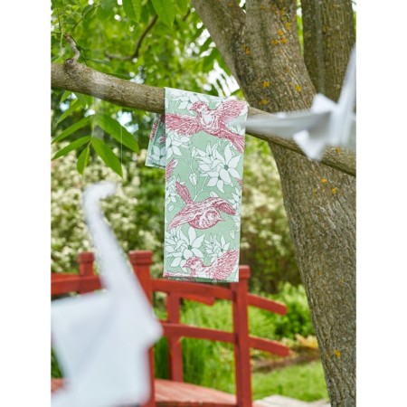 Kitchen towel Guten Morgen Origami, size 45x60 cm, mint color-2