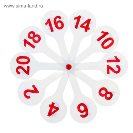 Cashier Fan Figures from 1 to 20, even (odd)-1