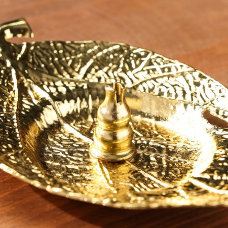 Claus for any incense "leaf", golden, 2.5x13 cm-2