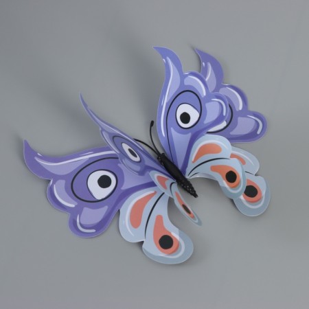 Magnet Plastic "Butterflies with abstract patterns" set of 12 pcs 6; 8; 10; 12 cm-1