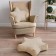 Decorative pillow "Stars", size 65x65x20 cm, cream color