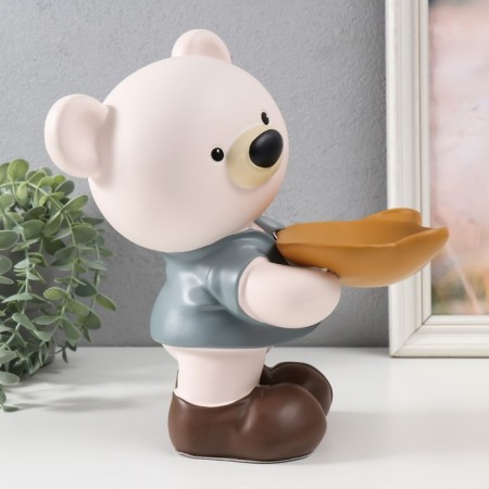 Polystone souvenir "Bear with a stand" 14x21x25 cm-1