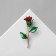 Brooch "Rose", red-green color in gold