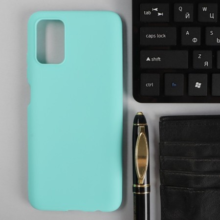 Pero cover for Samsung A03S, silicone, turquoise